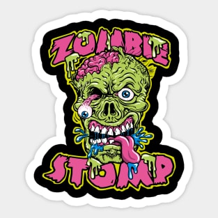 Zombie Stomp Halloween Sticker